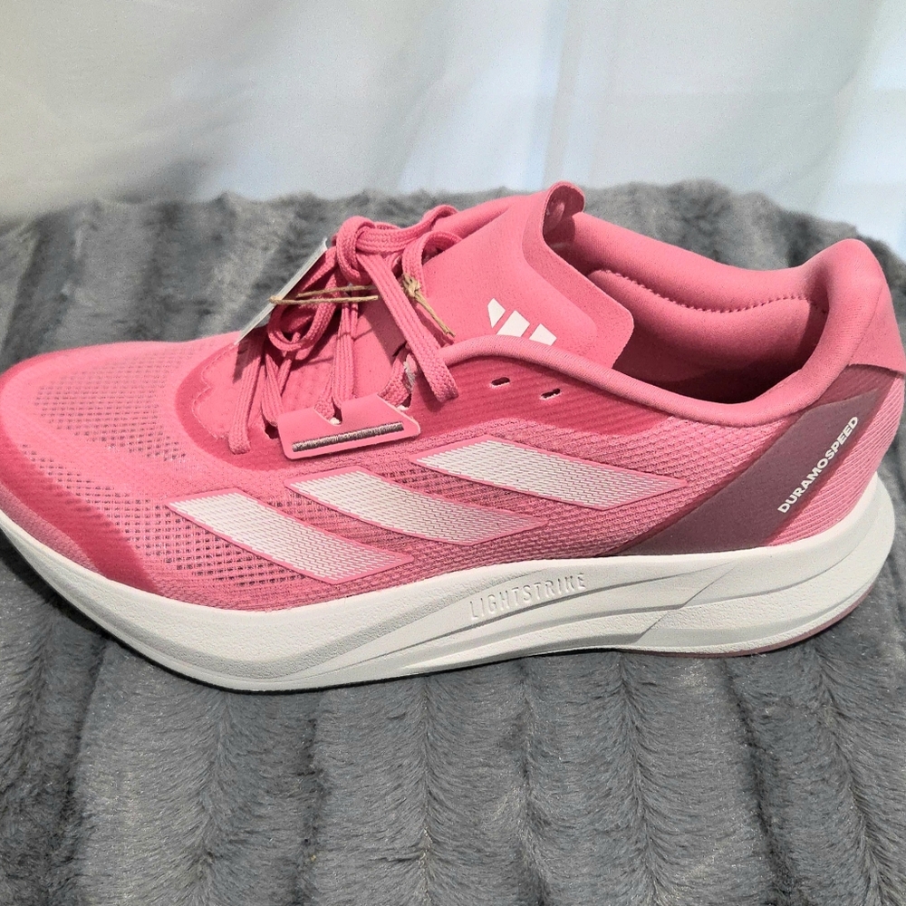 Adidas Vibrant Pink and White Running Shoes - Picture 3 of 7